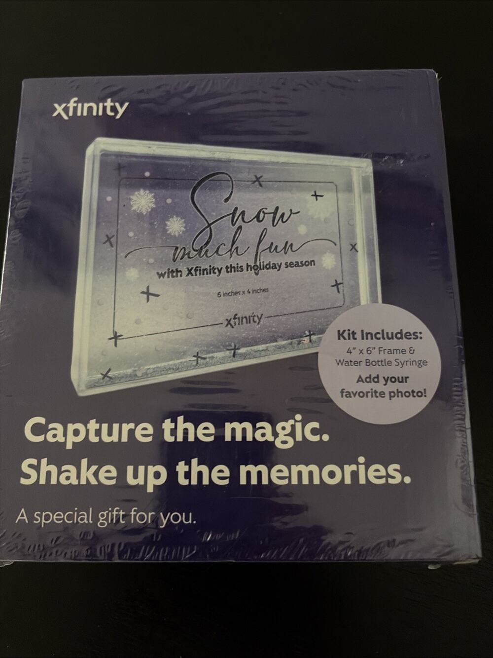 INFINITY SNOW GLOBE Picture Frame (2025, Kit) BRAND NEW SEALED 0226